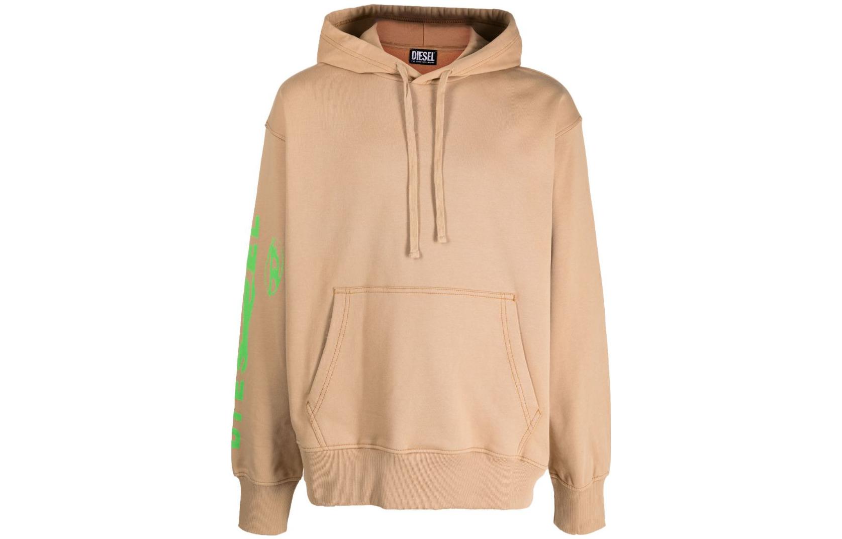 Diesel SS23 Brown Casual Pullover Hoodie Long Sleeve A090220EJAB7CC