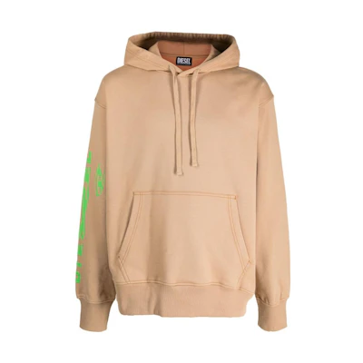 Diesel SS23 Brown Casual Pullover Hoodie Long Sleeve A090220EJAB7CC