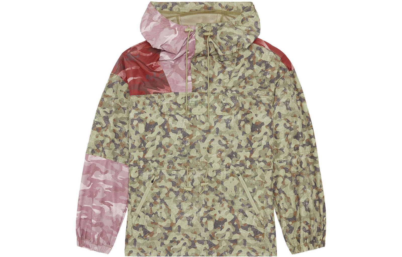 Order Diesel SS23 綠色迷彩印花長袖套頭衫 A094220CJAI-E5018