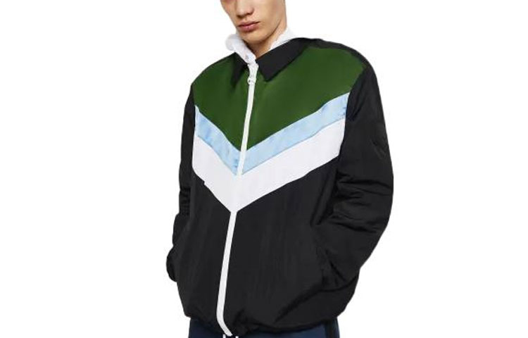 Diesel SS23 Color-Block Zip-Up Jacket Men’s Black 00SUDZ00JVL-900