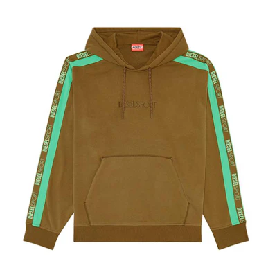 Diesel SS23 Colorblock Letter Print Hoodie Brown Fashion A094730NEAH5JZ