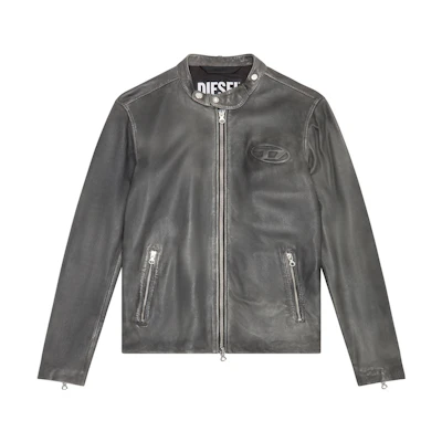 Diesel SS23 Embossed Logo Zip Jacket Black Outerwear A099440HIAC-9XX