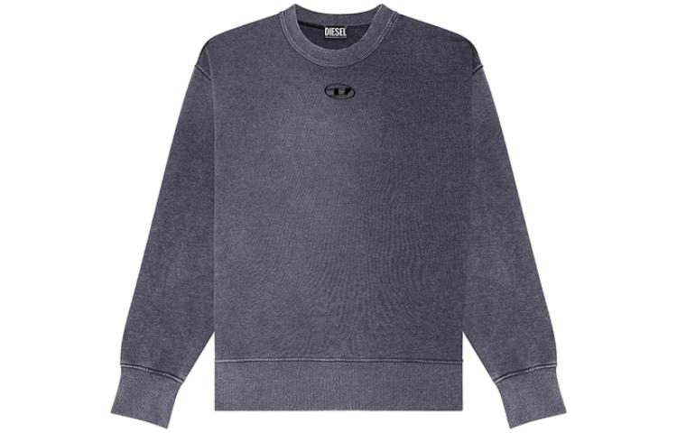 Diesel SS23 Gradient Logo Crewneck Pullover Sweatshirt Dark Gray A085400AIJJ-900