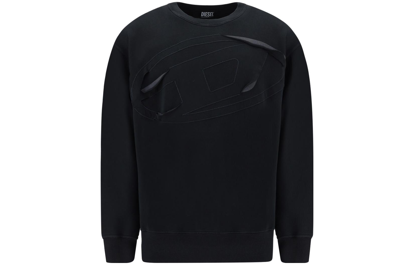 Diesel SS23 Graphic Print Crewneck Sweatshirt Black A098910AJAB-900