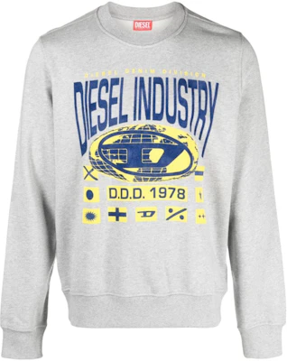 Diesel SS23 灰色字母印花长袖卫衣 A035690BEAF Buy Diesel SS23 灰色字母印花长袖卫衣 A035690BEAF