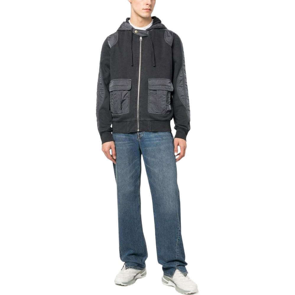 Diesel SS23 Grey Patchwork Utility Pocket Cardigan Jacket A090350LCAL-900 圖 3