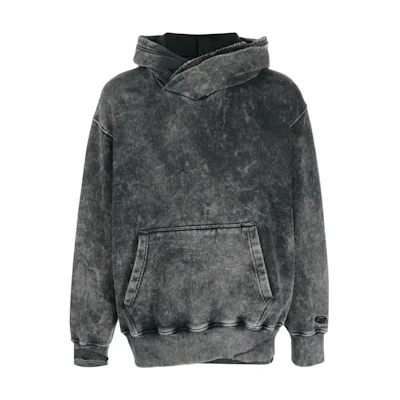 Diesel SS23 Grey Solid Color Drawstring Sleeve Hoodie A075930BVFH-93R
