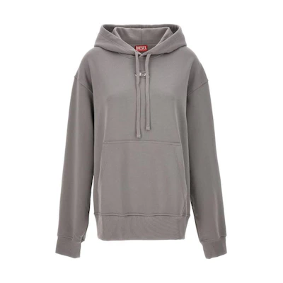 Diesel SS23 Grey Solid Color Pullover Hoodie Long Sleeve A098560IAJH-9BX