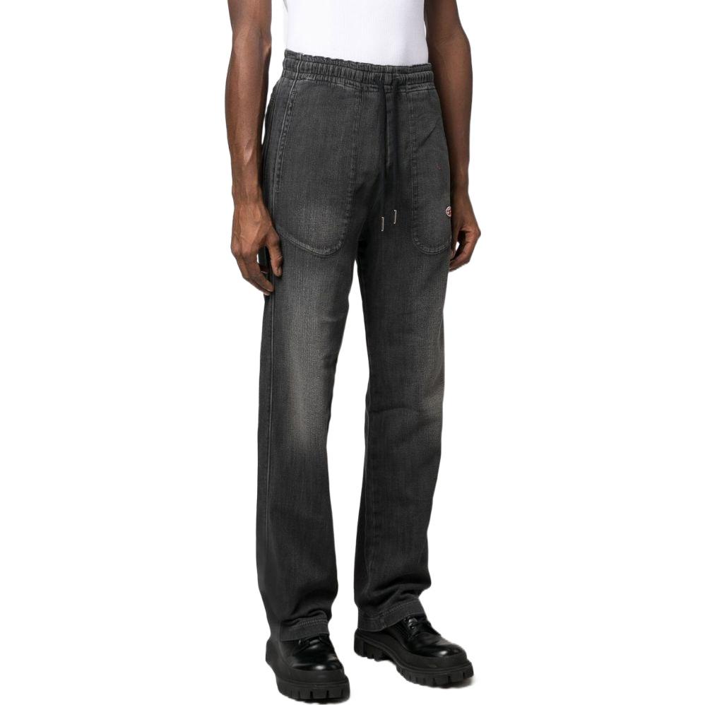 Purchase DIESEL SS23 中腰抽繩直筒牛仔褲 男士 黑色漸層效果 A0392409E3-002