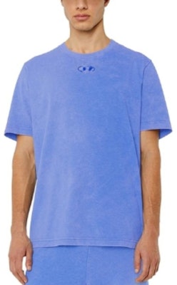 DIESEL SS23 Oval-D Collection Blue Crew Neck Short Sleeve T-Shirt for Men A085320CJAA-1 Lookbook DIESEL SS23 Oval-D Collection Blue Crew Neck Short Sleeve T-Shirt for Men A085320CJAA-1