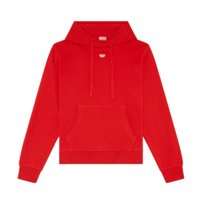 DIESEL SS23 Oval-D Small Logo Pullover Hoodie Red - A040730GEAD42G