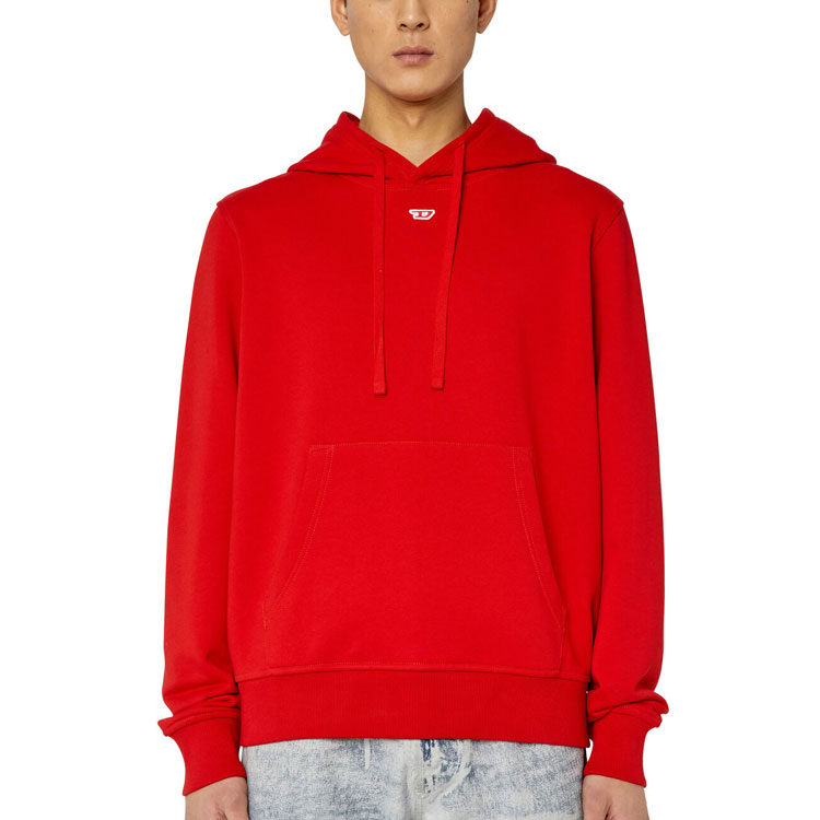 DIESEL SS23 Oval-D Small Logo Pullover Hoodie Red - A040730GEAD42G 圖 4