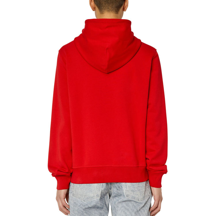 DIESEL SS23 Oval-D Small Logo Pullover Hoodie Red - A040730GEAD42G 圖 5