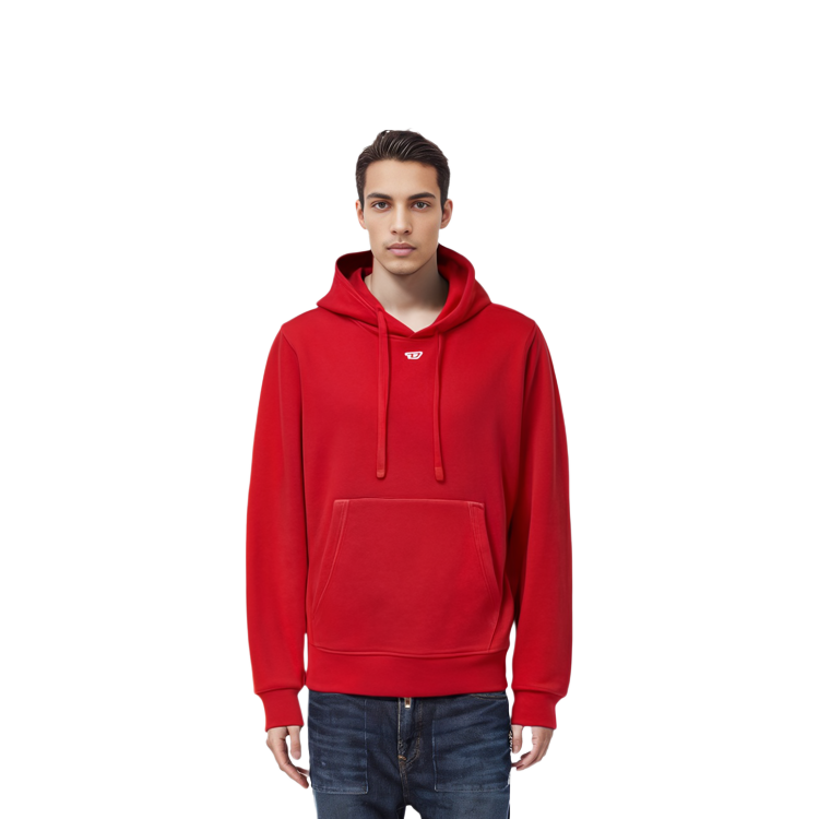 DIESEL SS23 Oval-D Small Logo Pullover Hoodie Red - A040730GEAD42G 圖 6