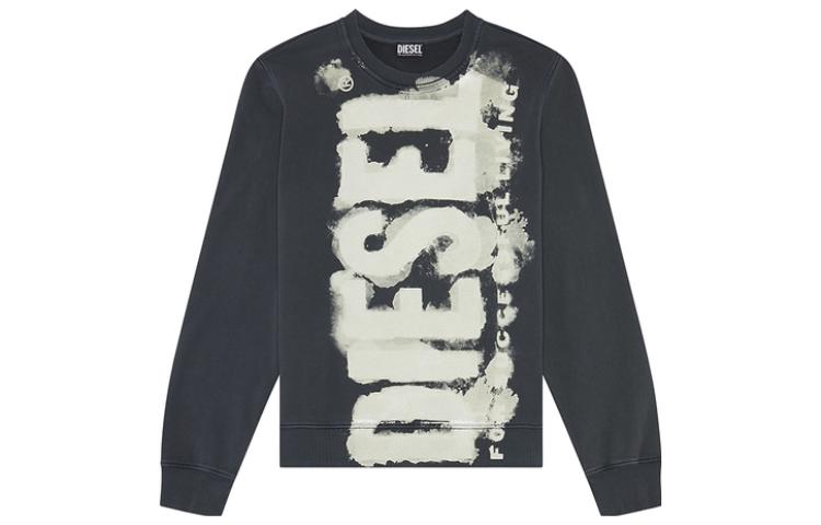Diesel SS23 Oversized Cotton Long-Sleeve Sweatshirt - Gray A067870AJIH6-93R