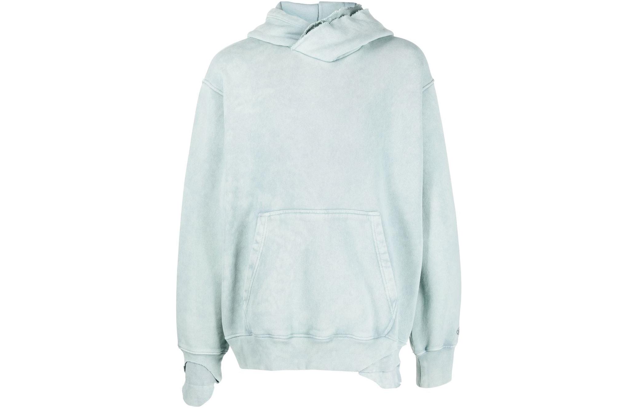 Order Diesel SS23 Solid Color Drawstring Sleeve Hoodie Blue A075930BVFH-9BL