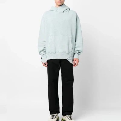 Diesel SS23 Solid Color Drawstring Sleeve Hoodie Blue A075930BVFH-9BL Lookbook Diesel SS23 Solid Color Drawstring Sleeve Hoodie Blue A075930BVFH-9BL