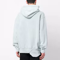 Shop Diesel SS23 Hoodie Biru Lengan Bertali Warna Solid. A075930BVFH-9BL
