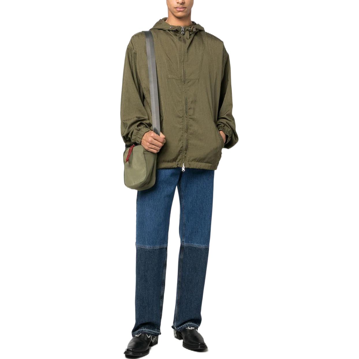 Lookbook DIESEL SS23 绿色情侣款标志提花拉链外套 A088130NEAX-5FP