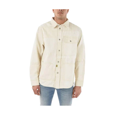 Diesel SS23 Solid Single-Breasted Long-Sleeve Jacket Off-White A026240HBAM100