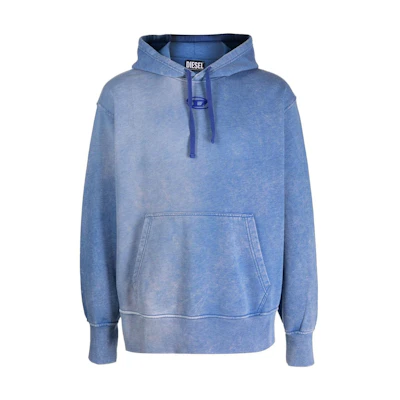 Diesel SS23 Vintage Effect Drawstring Hoodie Men’s Blue A085330AIJJ-8II