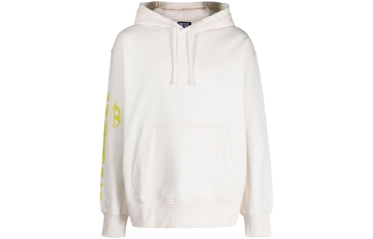 Diesel SS23 White Hoodie with Solid Color Letter Graphic Print A090220EJAB-141