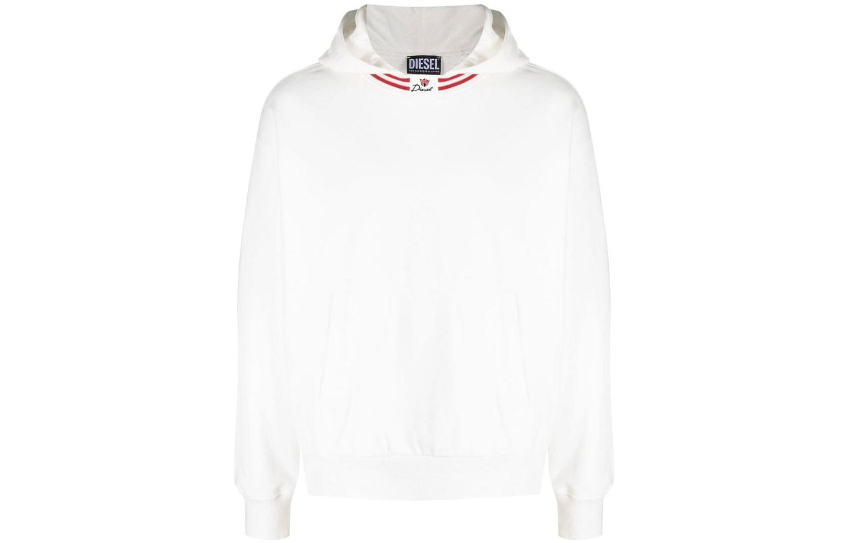 Diesel SS23 White Pullover Hoodie Long Sleeve A085240CJAD-141