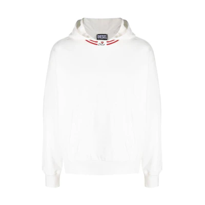 Diesel SS23 White Pullover Hoodie Long Sleeve A085240CJAD-141