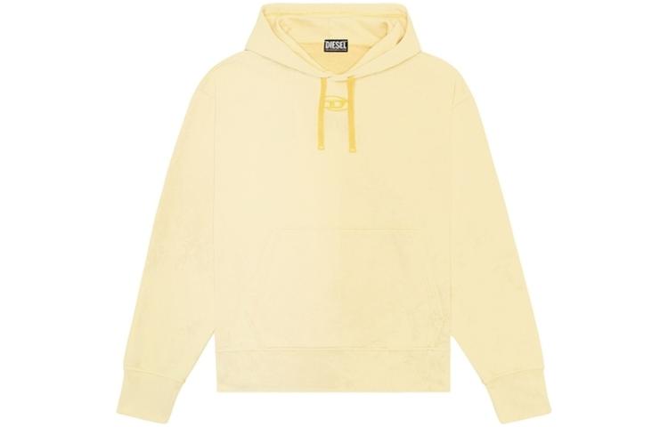 Diesel SS23 Yellow Hoodie Solid Color Long Sleeve Sweatshirt A085330AIJJ-GXY