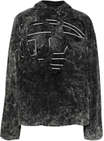 DIESEL SS24 Black Distressed Washed Effect Oversized Hoodie. A136380DQAM-9XX DIESEL SS24 Black Distressed Washed Effect Oversized Hoodie. A136380DQAM-9XX