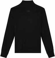 Order DIESEL SS24 Black Knit Hollow-Out High-Neck Pullover Sweater. A124450CHAU-9XX