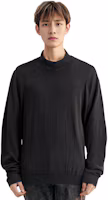 Sizing DIESEL SS24 Black Knit Hollow-Out High-Neck Pullover Sweater. A124450CHAU-9XX