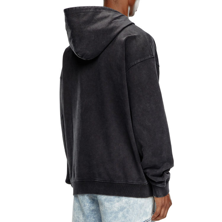 DIESEL SS24  Black Loose Fit Hoodie with Front Letter Print. A152670TJAZ-9XX 圖 4