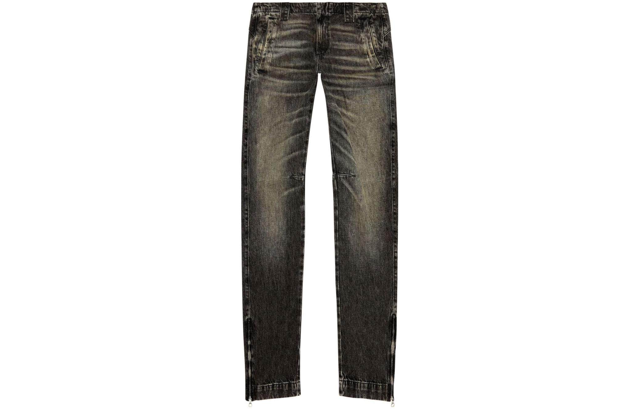 DIESEL SS24  Black Mid-High Waist Vintage Straight Zip Hem Jeans A130440GHAA-02 圖 2