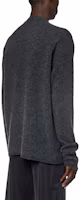 Lookbook DIESEL SS24 Black Wool Pullover Knit Sweater with Super Logo Print. A124470BNBD-93R