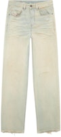 DIESEL SS24 Blue Distressed Loose Straight-Leg Zipper Jeans. A1159809H6-001 DIESEL SS24 Blue Distressed Loose Straight-Leg Zipper Jeans. A1159809H6-001