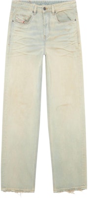 DIESEL SS24 藍色破壞寬鬆直筒拉鍊牛仔褲 A1159809H6-001 Buy DIESEL SS24 藍色破壞寬鬆直筒拉鍊牛仔褲 A1159809H6-001