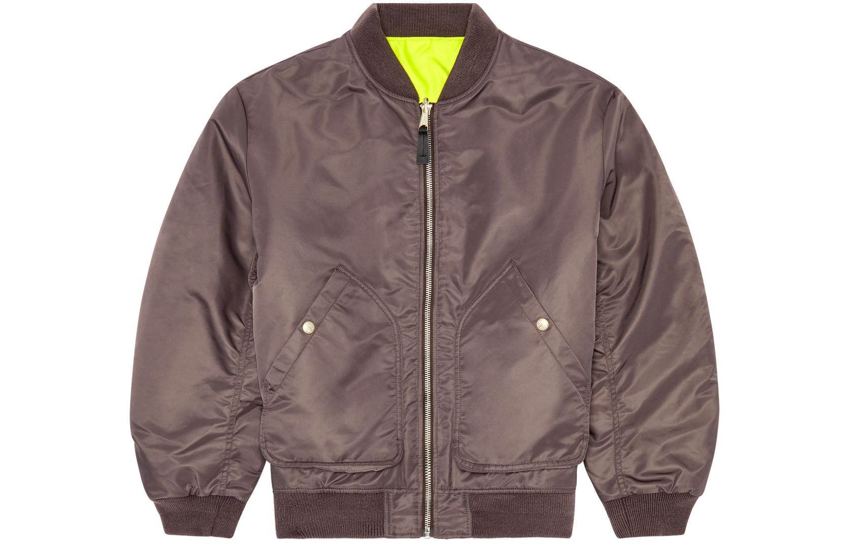 DIESEL SS24  Loose-Fit Reversible Zip Jacket in Dark Gray. A106730HCAS-928