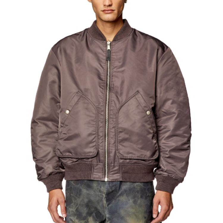 Lookbook 디젤 SS24 다크그레이 루즈핏 리버서블 집업 재킷. A106730HCAS-928