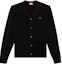 Order DIESEL SS24 Loose Fit Black Knit Cardigan with Oval Cut-out Design. A130040GEAY-9XX