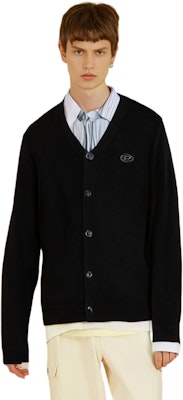 DIESEL SS24 Loose Fit Black Knit Cardigan with Oval Cut-out Design. A130040GEAY-9XX Sizing DIESEL SS24 Loose Fit Black Knit Cardigan with Oval Cut-out Design. A130040GEAY-9XX