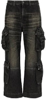DIESEL SS24 Loose Fit Cargo Pants with Zipper Fly Black A130880GHA-A02 DIESEL SS24 Loose Fit Cargo Pants with Zipper Fly Black A130880GHA-A02