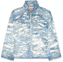 DIESEL SS24 Loose Fit Zip High Neck Jacket Light Blue A128490IMAF-01 DIESEL SS24 Loose Fit Zip High Neck Jacket Light Blue A128490IMAF-01