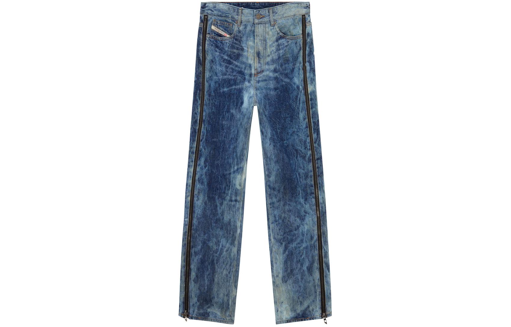 DIESEL SS24  Loose Straight Button Jeans in Mid Blue. A137970PGAX-01 圖 2