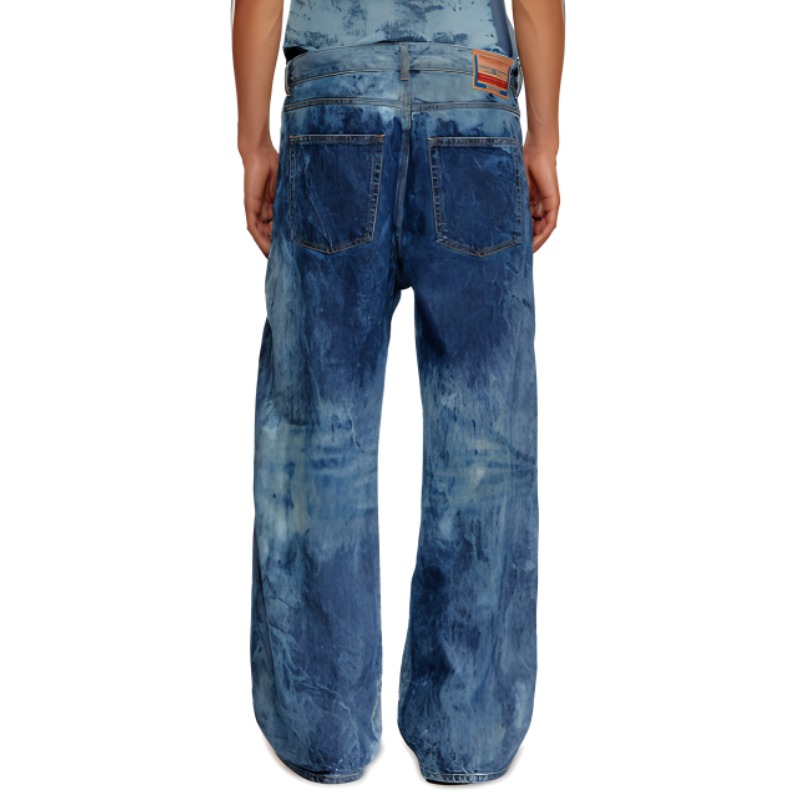 DIESEL SS24  Loose Straight Button Jeans in Mid Blue. A137970PGAX-01 圖 4