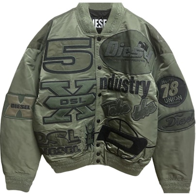 DIESEL SS24 复古字母印花飞行夹克 军绿色. A04982RBABG5BS Buy DIESEL SS24 复古字母印花飞行夹克 军绿色. A04982RBABG5BS