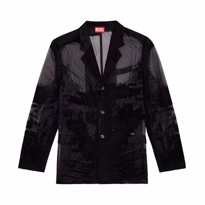 Diesel SS24 Black Collared Split-Pocket Jacket A138770LKAK-9XXA