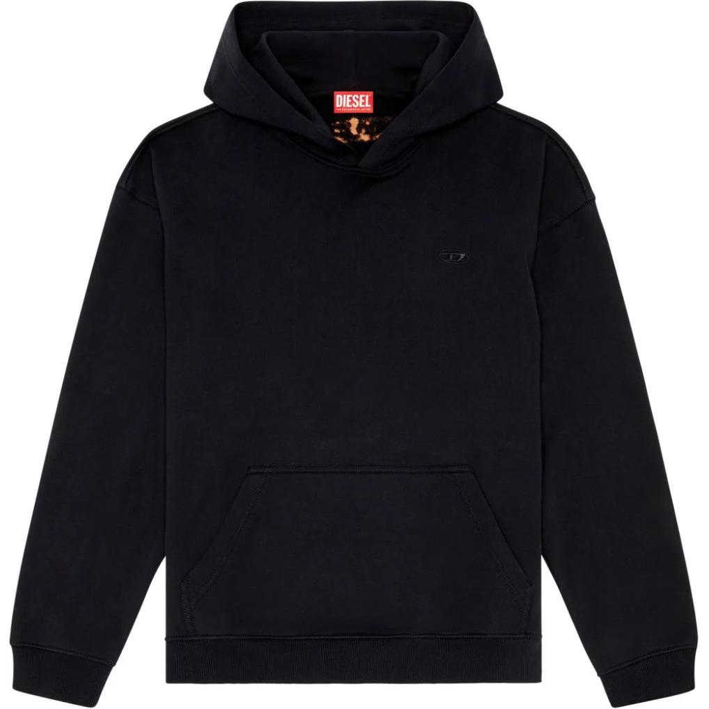 Diesel SS24 Black Hoodie with Back Logo Print A152590PJAX-9XX
