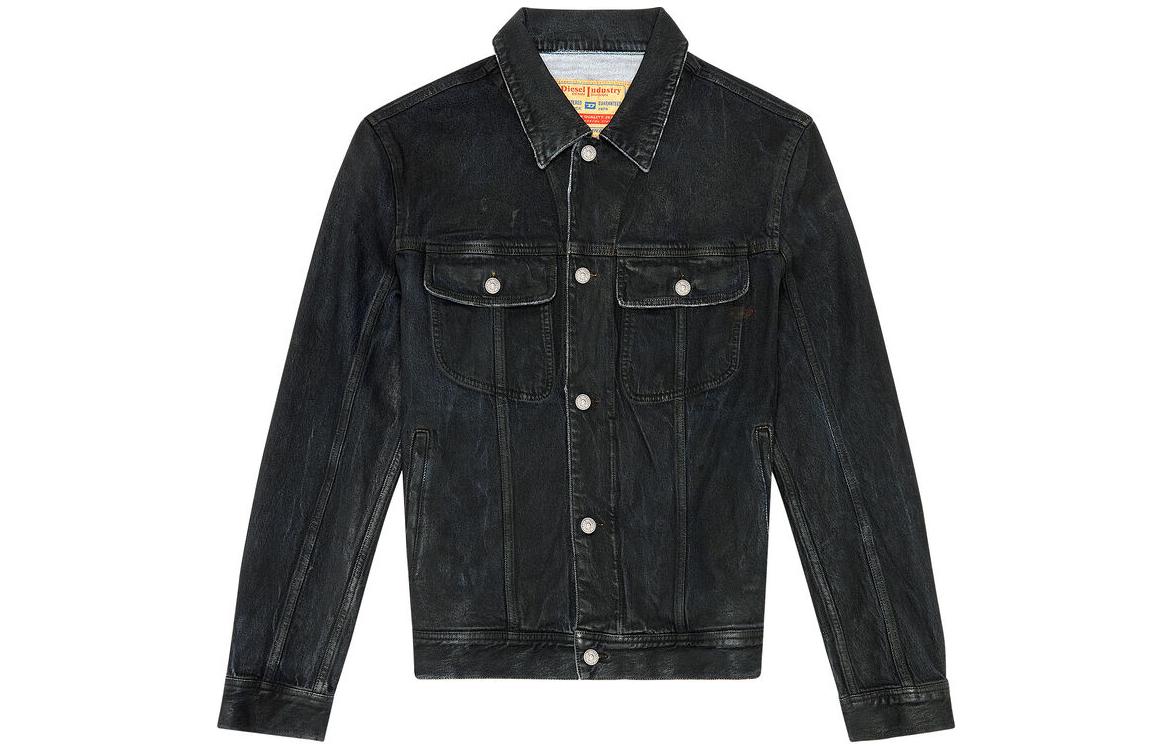 Diesel SS24 Black Pocket Button Collared Jacket A114350HJAU-9XX