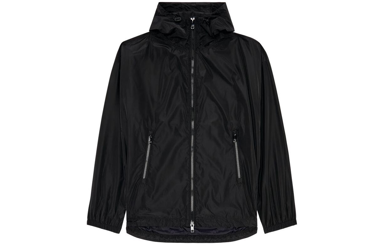 Diesel SS24 Black Printed Zip-Up Hoodie Jacket A125920IMAY-9XX